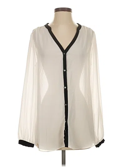 Pre-owned Dknyc Long Sleeve Blouse In Ivory
