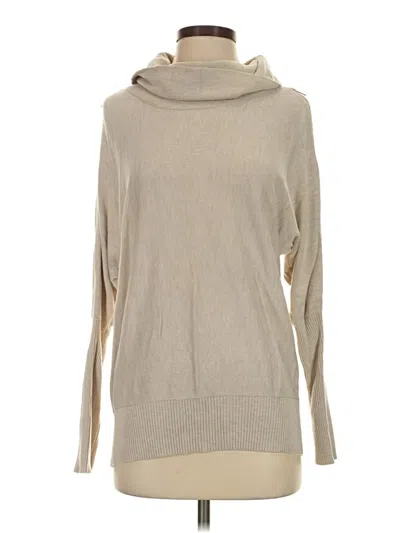 Pre-owned Dknyc Long Sleeve Top Tan Cowl Neck Tops