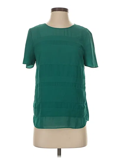 Pre-owned Dknyc Short Sleeve Top Green Crew Neck Tops