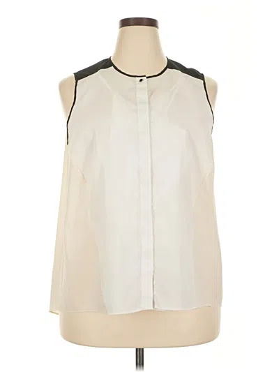 Pre-owned Dknyc Sleeveless Blouse In Ivory