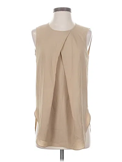 Pre-owned Dknyc Sleeveless Blouse In Tan