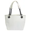 DKNY DKNYPATENT LEATHER CHAIN TOTE