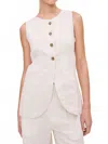 Dl1961 - Women's Amalie Button Up Vest In Off White In White