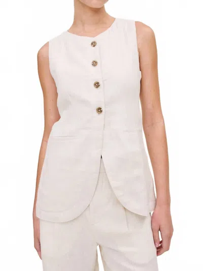 Dl1961 - Women's Amalie Button Up Vest In Off White