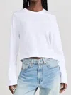 Dl1961 - Women's Baby Tee Long Sleeve Top In White In White