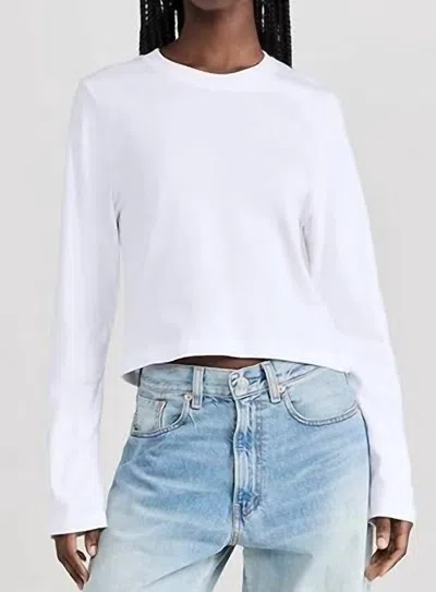 Dl1961 - Women's Baby Tee Long Sleeve Top In White