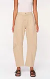 Dl1961 - Women's Bilie Barrel Leg Jogger Pants In Almond In Neutral