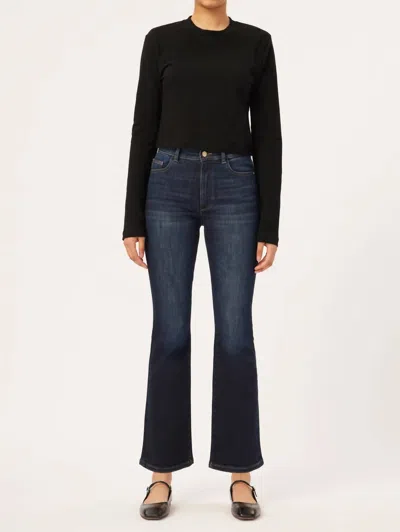 Dl1961 - Women's Bridget Boot High Rise Instasculpt 27" Jeans In Thunderbird In Blue