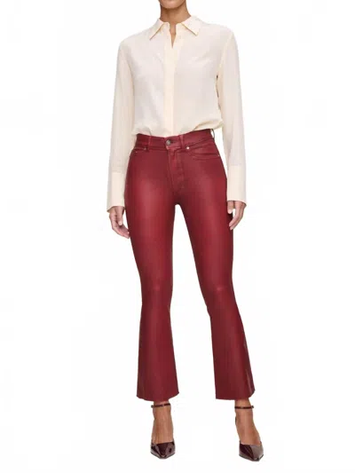 Dl1961 - Women's Bridget Boot High Rise Instasculpt Crop Jeans In Cherry Coated In Brown