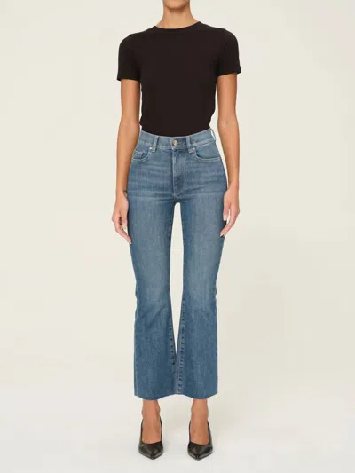 Dl1961 - Women's Bridget Boot High Rise Instasculpt Crop Jeans In Sea Harbor