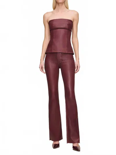 Dl1961 - Women's Bridget Boot High Rise Instasculpt Jeans In Saffron Coated In Red