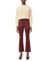 Dl1961 - Women's Bridget Boot High-rise Instasculpt Crop Jeans In Ruby Coated In Pink