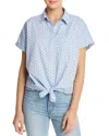 DL1961 - WOMEN'S CHRYSTIE TOP IN BLUE DOTTED