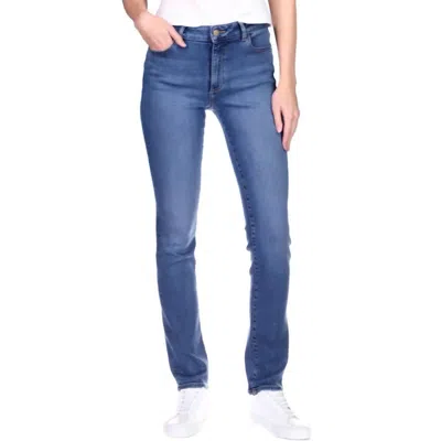 Dl1961 - Women's Coco Straight Mid Rise Curvy Jeans In Blue Bell In Multi