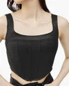 Dl1961 - Women's Corset In Black Coated (ultimate Knit Coated) In Black