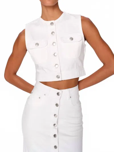 Dl1961 - Women's Cropped Vest In White