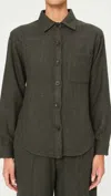 Dl1961 - Women's Denim Ines Shirt In Evergreen In Green