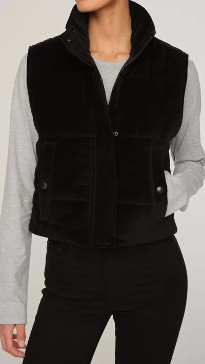 Dl1961 - Women's Denim Velvet Puffer Vest In Voodoo In Multi
