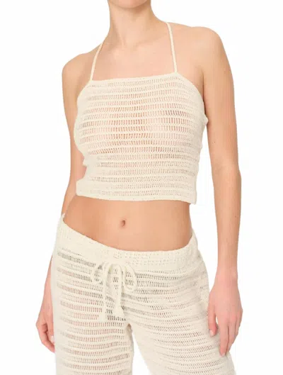 Dl1961 - Women's Drue Crochet Top In Cream In Neutral