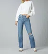 Dl1961 - Women's Emilie Straight Ultra High Rise In Rigid Light In Multi