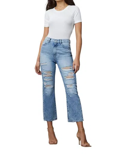 Dl1961 - Women's Emilie Straight Ultra High Rise Jean In Super Light Shredded In Multi