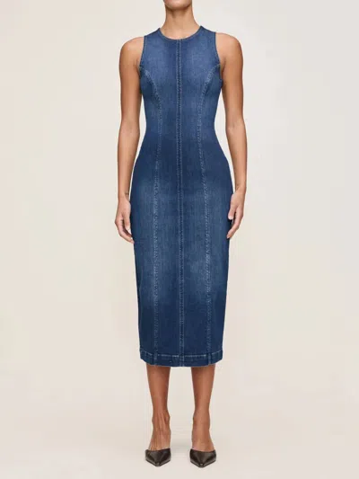 Dl1961 - Women's Esme Midi Front Dress In Dark Indigo In Purple