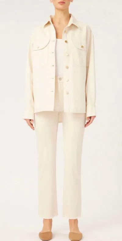 Dl1961 - Women's Faye Shirt In Eggshell In Neutral