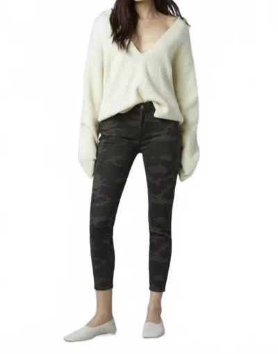 Dl1961 - Women's Florence Skinny Mid Rise Jeans In Camouflage In Green