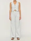 DL1961 - WOMEN'S GISELE WIDE LEG HIGH RISE PANTS IN NAUTICAL STRIPE