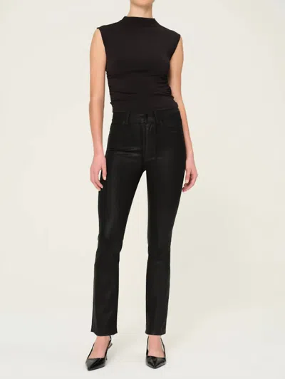 Dl1961 - Women's Halle Straight Jean In Black Coated
