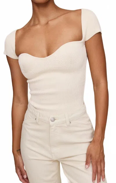 Dl1961 - Women's Heart Knit Top In Ivory In Gold