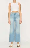 Dl1961 - Women's Hepburn Raw Hem High Waist Ankle Wide Leg Jeans In Island Park In Blue