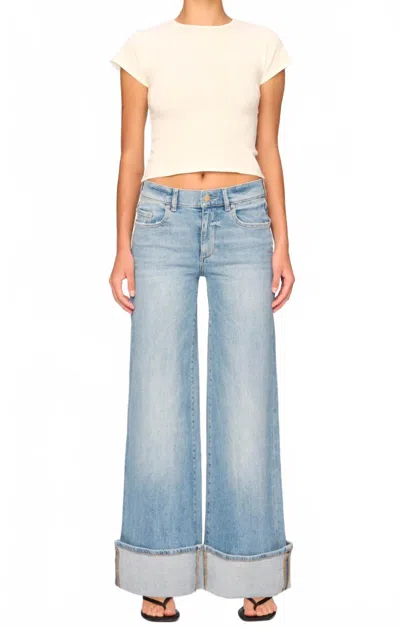 DL1961 - WOMEN'S HEPBURN LOW RISE WAIST WIDE LEG JEAN IN RAVELLO CUFFED
