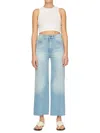 Dl1961 - Women's Hepburn Raw Hem High Waist Ankle Wide Leg Jeans In Island Park In Blue