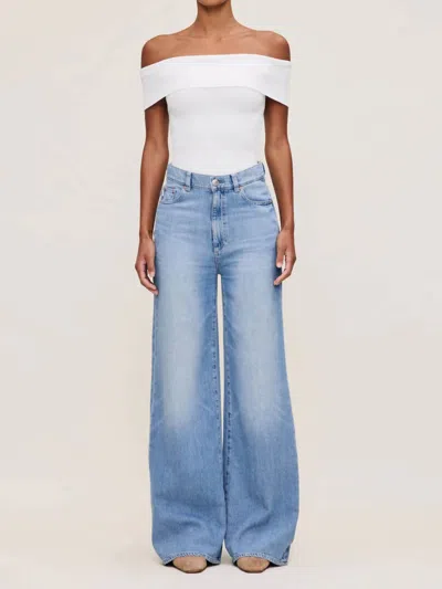 Dl1961 - Women's Hepburn Wide Leg High Rise 32" Jeans In Blue