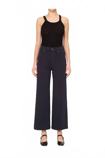 Dl1961 - Women's Hepburn Wide Leg High Rise Ankle Jean In Classic Navy In Blue