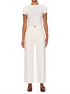 Dl1961 - Women's Hepburn Wide Leg High Rise Ankle Jeans In Eggshell In White