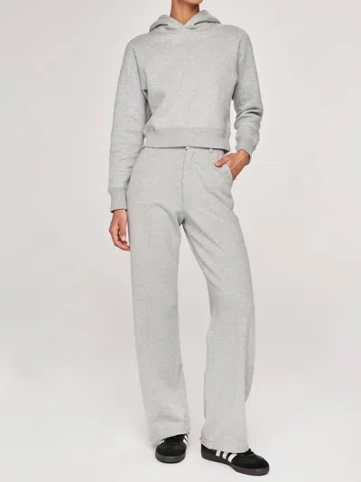 Dl1961 - Women's Hepburn Wide Leg High Rise Knit Vintage Pants In Heather Grey In Gray