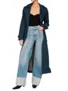 Dl1961 - Women's Hepburn Wide Leg High Rise Vintage Jeans Springdale Cuffed In Blue In Blue