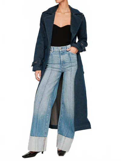 DL1961 - WOMEN'S HEPBURN WIDE LEG HIGH RISE VINTAGE JEANS SPRINGDALE CUFFED IN BLUE