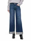 Dl1961 - Women's Hepburn Wide Leg Vintage Mid Rise Jeans In Boardwalk Cuffed In Blue