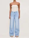 Dl1961 - Women's Isabel Wide Leg Straight Vintage Jeans In Beachfront In Blue