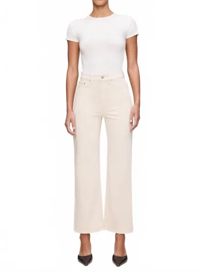 Dl1961 - Women's Karmine Refined Wide Leg High Rise Jeans In Flax In White
