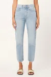 Dl1961 - Women's Lela Slim Ultra High Rise Jeans In Light Seaglass In Multi