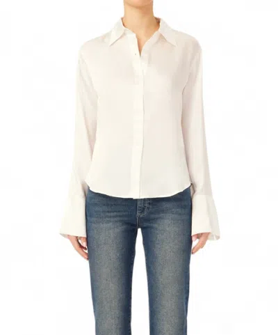 Dl1961 - Women's Lisette Blouse In Alabaster In White
