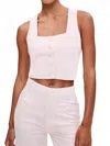Dl1961 - Women's Lizzie Cropped Top In Primrose Pink In Pink