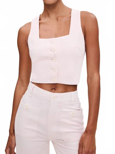 Dl1961 - Women's Lizzie Cropped Top In Primrose Pink