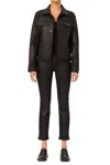 Dl1961 - Women's Mara Coated Straight Jean In Black Coated In Multi