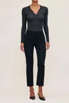 Dl1961 - Women's Mara Straight Mid Rise Ankle Pants In Jet In Black