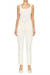 Dl1961 - Women's Mara Mid Rise Straight Leg Instasculpt Jean In Off-white In White
